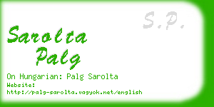 sarolta palg business card